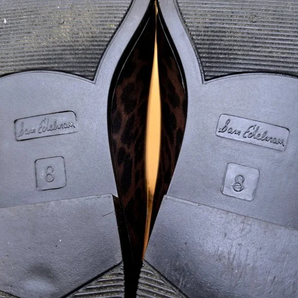 Sam Edelman Tinsley Leopard Print Rain Boots Black Grey Womens 8M Chelsea Boot - Picture 9 of 16